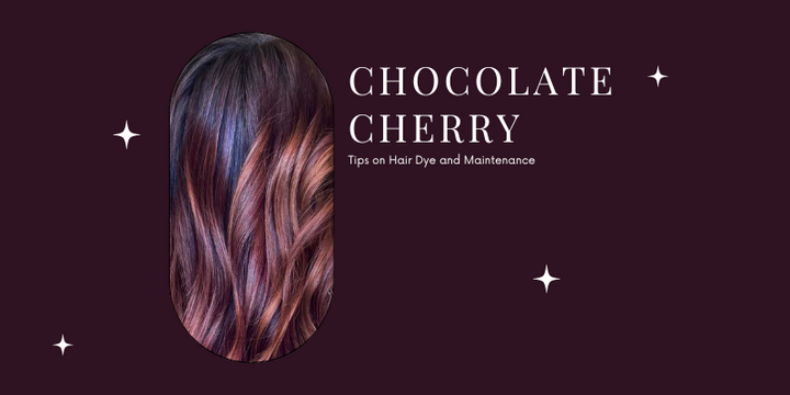 Graphic showing chocolate cherry hair women's hair color