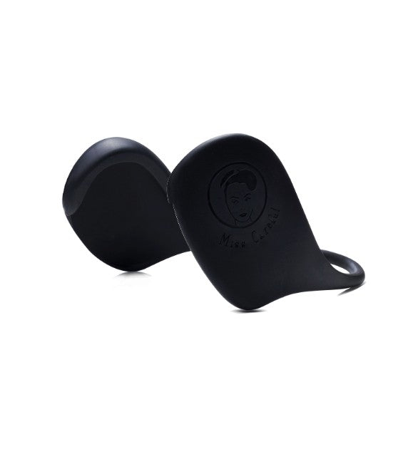 black color Miss Careful ear covers on white background